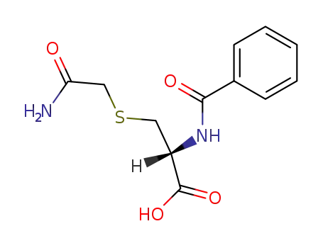 Molecular Structure of 5457-54-5 (S-(2-amino-2-oxoethyl)-N-benzoylcysteine)