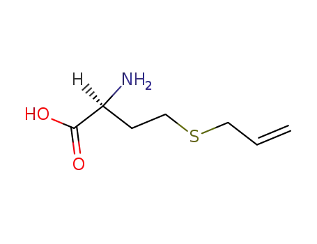 Molecular Structure of 16146-23-9 ((2S)-2-amino-4-(prop-2-en-1-ylsulfanyl)butanoic acid)