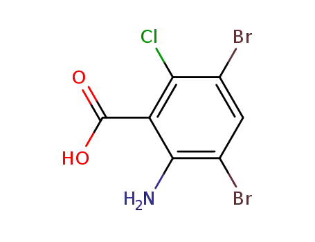 Molecular Structure of 143769-25-9 (2-AMINO-3,5-DIBROMO-6-CHLOROBENZOIC ACID)