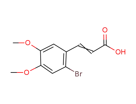 Molecular Structure of 195383-80-3 (2-BROMO-4,5-DIMETHOXYCINNAMIC ACID)