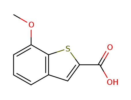 Molecular Structure of 88791-07-5 (7-Methoxybenzo[b]thiophene-2-carboxylic acid)