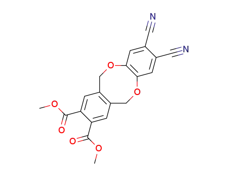 Molecular Structure of 1300042-53-8 (2,3-dicyano-6,11-dihydro-5,12-dioxa-dibenzo[a,e]cyclooctene-8,9-dicarboxylic acid dimethyl ester)