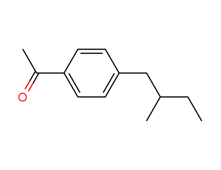 Molecular Structure of 65134-00-1 ((S)-1-[4-(2-Methylbutyl)phenyl]ethanone)