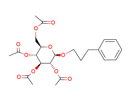 Molecular Structure of 5328-44-9 (3-phenylpropyl 2,3,4,6-tetra-O-acetylhexopyranoside)