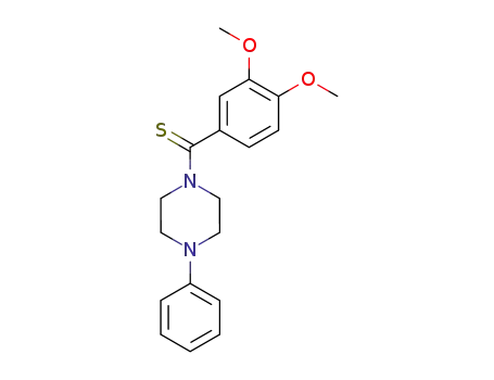 Molecular Structure of 116594-90-2 (1-(3,4-dimethoxy-thiobenzoyl)-4-phenyl-piperazine)
