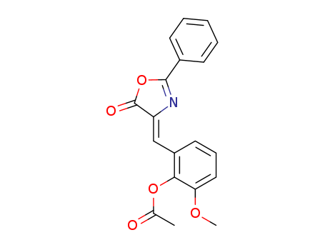 7149-93-1,2-methoxy-6-[(5-oxo-2-phenyl-1,3-oxazol-4(5H)-ylidene)methyl]phenyl acetate,