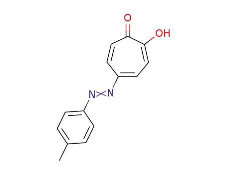 Molecular Structure of 19281-39-1 (5-[(4-methylphenyl)hydrazono]cyclohepta-3,6-diene-1,2-dione)