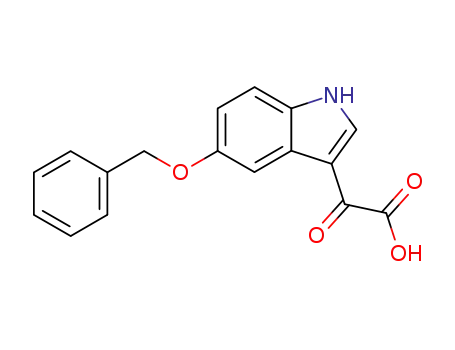 Molecular Structure of 101601-00-7 (2-[5-(Benzyloxy)-1H-indol-3-yl]-2-oxoacetic acid ,97%)