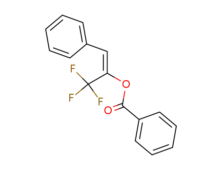 Molecular Structure of 672-49-1 (3,3,3-trifluoro-1-phenylprop-1-en-2-yl benzoate)