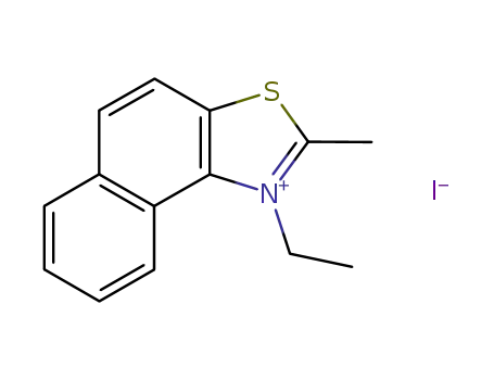 Molecular Structure of 71205-40-8 (1-ethyl-2-methylnaphtho[1,2-d][1,3]thiazol-1-ium iodide)