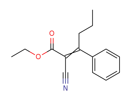 Molecular Structure of 14442-66-1 (ethyl 2-cyano-3-phenylhex-2-enoate)
