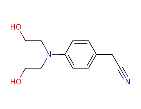 Molecular Structure of 6335-57-5 (2-[4-(bis(2-hydroxyethyl)amino)phenyl]acetonitrile)