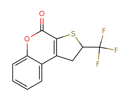 Molecular Structure of 365242-43-9 (1,2-DIHYDRO-2-TRIFLUOROMETHYL-4H-THIENO-[2,3-C]-CHROMENE-4-ONE)