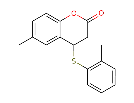6-methyl-4-<i>o</i>-tolylmercapto-chroman-2-one