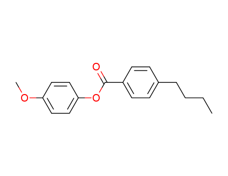 35684-23-2,p-Butylbenzoic acid p-methoxyphenyl ester,4-Methoxyphenyl-4'-n-butylbenzoat;4-Butylbenzoic acid,4-methoxyphenyl ester;4-Methoxyphenyl 4-butylbenzoate;Benzoic acid,4-butyl-,4-methoxyphenyl ester;