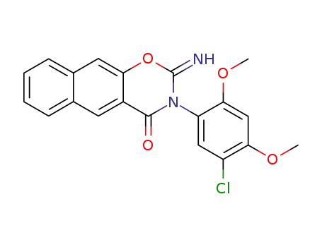 Molecular Structure of 61858-14-8 (4H-Naphth[2,3-e]-1,3-oxazin-4-one,
3-(5-chloro-2,4-dimethoxyphenyl)-2,3-dihydro-2-imino-)