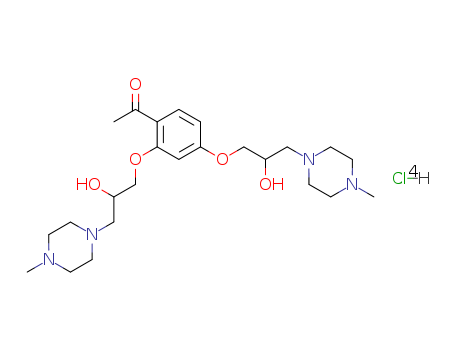 87049-19-2,1-{2,4-bis[2-hydroxy-3-(4-methylpiperazin-1-yl)propoxy]phenyl}ethanone tetrahydrochloride,