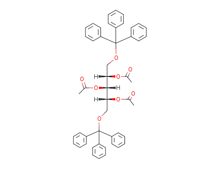Molecular Structure of 3338-91-8 (2,3,4-tri-O-acetyl-1,5-di-O-tritylpentitol)
