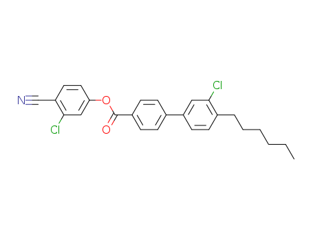 Molecular Structure of 132151-30-5 ([1,1'-Biphenyl]-4-carboxylic acid, 3'-chloro-4'-hexyl-,
3-chloro-4-cyanophenyl ester)
