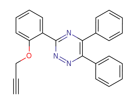 Molecular Structure of 106823-25-0 (1,2,4-Triazine, 5,6-diphenyl-3-[2-(2-propynyloxy)phenyl]-)