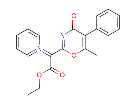 Molecular Structure of 90062-33-2 (Pyridinium,
2-ethoxy-1-(6-methyl-4-oxo-5-phenyl-4H-1,3-oxazin-2-yl)-2-oxoethylide)