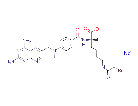 Sodium; (S)-6-(2-bromo-acetylamino)-2-{4-[(2,4-diamino-pteridin-6-ylmethyl)-methyl-amino]-benzoylamino}-hexanoate