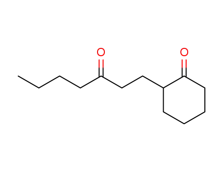 Molecular Structure of 136764-03-9 (Cyclohexanone, 2-(3-oxoheptyl)-)