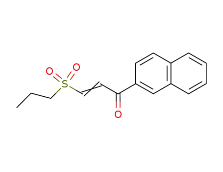 Molecular Structure of 75910-39-3 (1-(naphthalen-2-yl)-3-(propylsulfonyl)prop-2-en-1-one)
