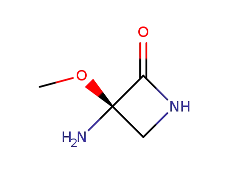 Molecular Structure of 78115-09-0 (2-Azetidinone, 3-amino-3-methoxy-, (R)-)