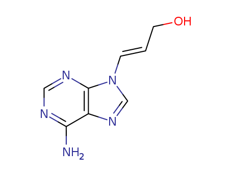Molecular Structure of 156518-71-7 (2-Propen-1-ol, 3-(6-amino-9H-purin-9-yl)-, (2E)-)