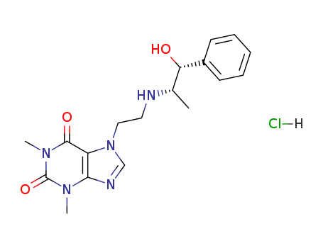 1H-Purine-2,6-dione,3,7-dihydro-7-[2-[[(1S,2R)-2-hydroxy-1-methyl-2-phenylethyl]amino]ethyl]-1,3-dimethyl-,monohydrochloride (9CI)