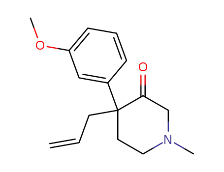 Molecular Structure of 124216-74-6 (4-allyl-4-(3-methoxyphenyl)-1-methylpiperidin-3-one)
