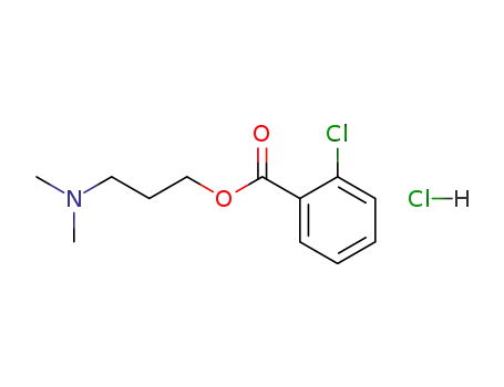 Molecular Structure of 87686-58-6 (2-Chloro-benzoic acid 3-dimethylamino-propyl ester; hydrochloride)