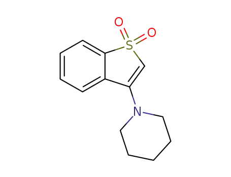 Molecular Structure of 1022-19-1 (1-(1,1-dioxido-1-benzothiophen-3-yl)piperidine)