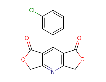 Molecular Structure of 120260-22-2 (1H,3H-Difuro[3,4-b:3',4'-e]pyridine-1,7(5H)-dione,8-(3-chlorophenyl)- (9CI))