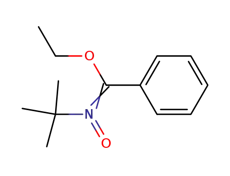 Molecular Structure of 118949-67-0 (Benzenecarboximidic acid, N-(1,1-dimethylethyl)-, ethyl ester, N-oxide)