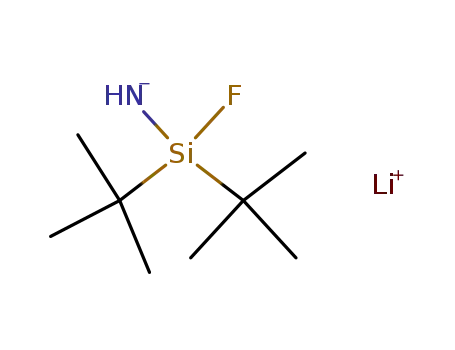 Molecular Structure of 87919-48-0 (Silanamine, 1,1-bis(1,1-dimethylethyl)-1-fluoro-, monolithium salt)