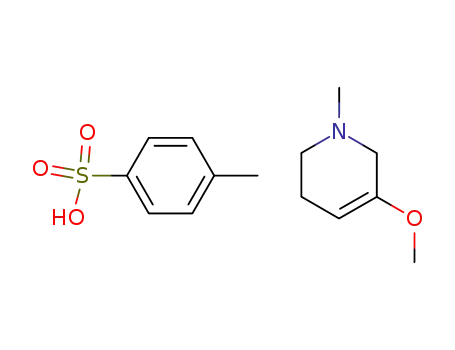 Molecular Structure of 135625-83-1 (3-methoxy-1-methyl-1,2,5,6-tetrahydropyridinium toluene-p-sulphonate)