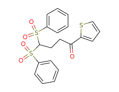 4,4-Bis-benzenesulfonyl-1-thiophen-2-yl-butan-1-one