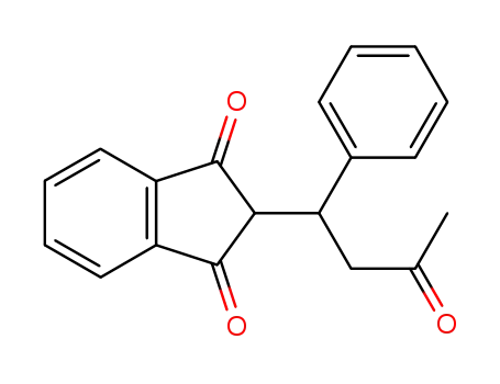 Molecular Structure of 1785-98-4 (1H-Indene-1,3(2H)-dione, 2-(3-oxo-1-phenylbutyl)-)