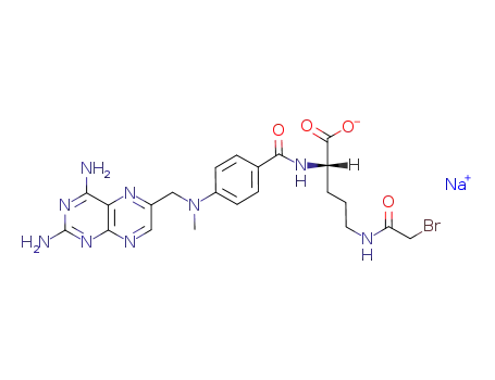 Sodium; (S)-5-(2-bromo-acetylamino)-2-{4-[(2,4-diamino-pteridin-6-ylmethyl)-methyl-amino]-benzoylamino}-pentanoate