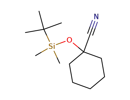 Molecular Structure of 114114-74-8 (1-<(tert-butyldimethylsilyl)oxy>-1-cyanocyclohexane)