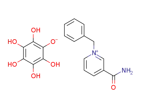 Molecular Structure of 104286-48-8 (2,3,4,5,6-Pentahydroxy-phenolate1-benzyl-3-carbamoyl-pyridinium;)