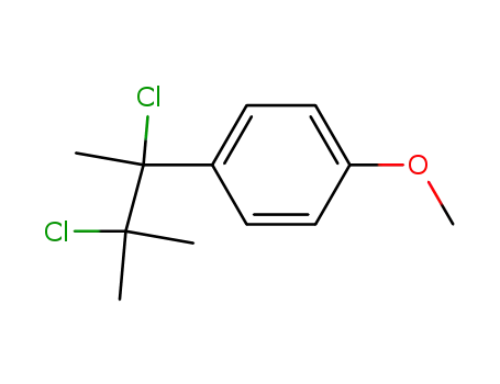 Molecular Structure of 141298-97-7 (Benzene, 1-(1,2-dichloro-1,2-dimethylpropyl)-4-methoxy-)