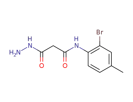 Molecular Structure of 112183-12-7 (Propanoic acid, 3-[(2-bromo-4-methylphenyl)amino]-3-oxo-, hydrazide)
