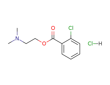 Molecular Structure of 6183-25-1 (2-Chloro-benzoic acid 2-dimethylamino-ethyl ester; hydrochloride)