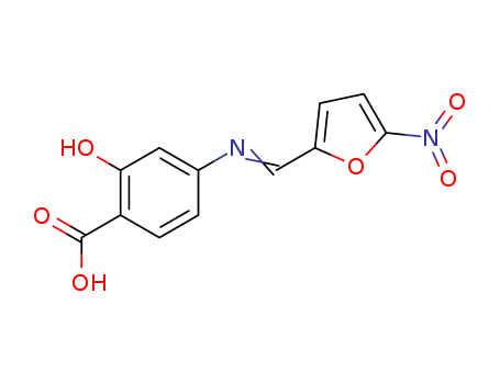 Benzoic acid, 2-hydroxy-4-[[(5-nitro-2-furanyl)methylene]amino]-(156-21-8)