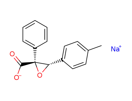 Molecular Structure of 89848-69-1 (Oxiranecarboxylic acid, 3-(4-methylphenyl)-2-phenyl-, sodium salt,
trans-)