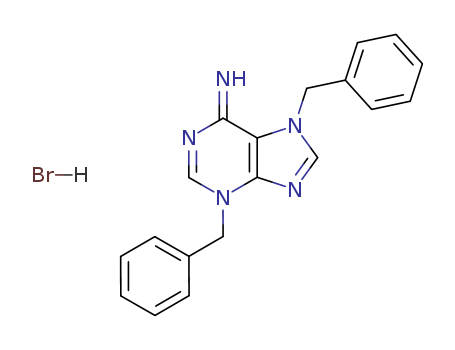 Molecular Structure of 10184-06-2 (6H-Purin-6-imine, 3,7-dihydro-3,7-bis(phenylmethyl)-,
monohydrobromide)