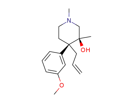Molecular Structure of 124216-79-1 (cis-4-allyl-4-(3-methoxyphenyl)-1,3-dimethylpiperidin-3-ol)